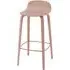 Bar Stool with Back - Tan Rose, Oak