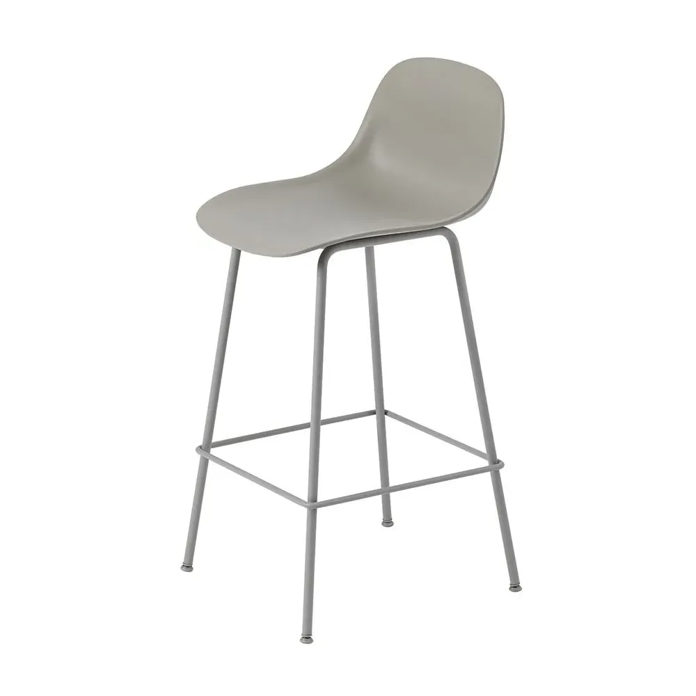 Bar Stool with Tube Base - Black, Composite