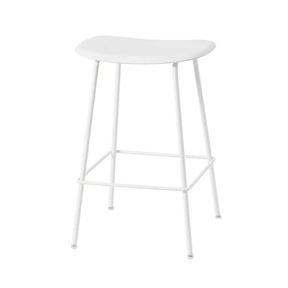 Bar Stool with Tube Base - White, Composite