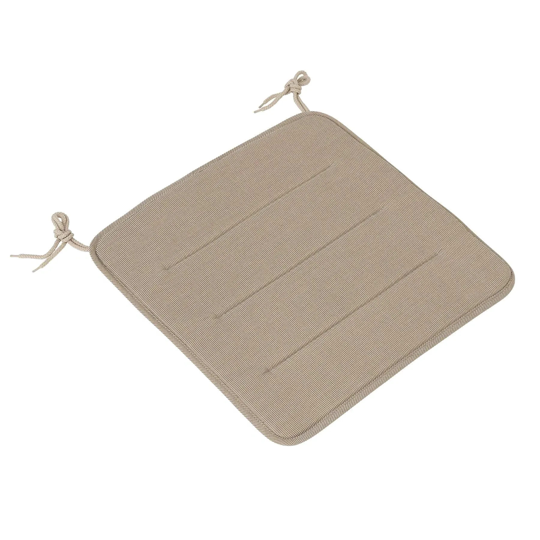 Chair Seat Pad with Straps - Beige image