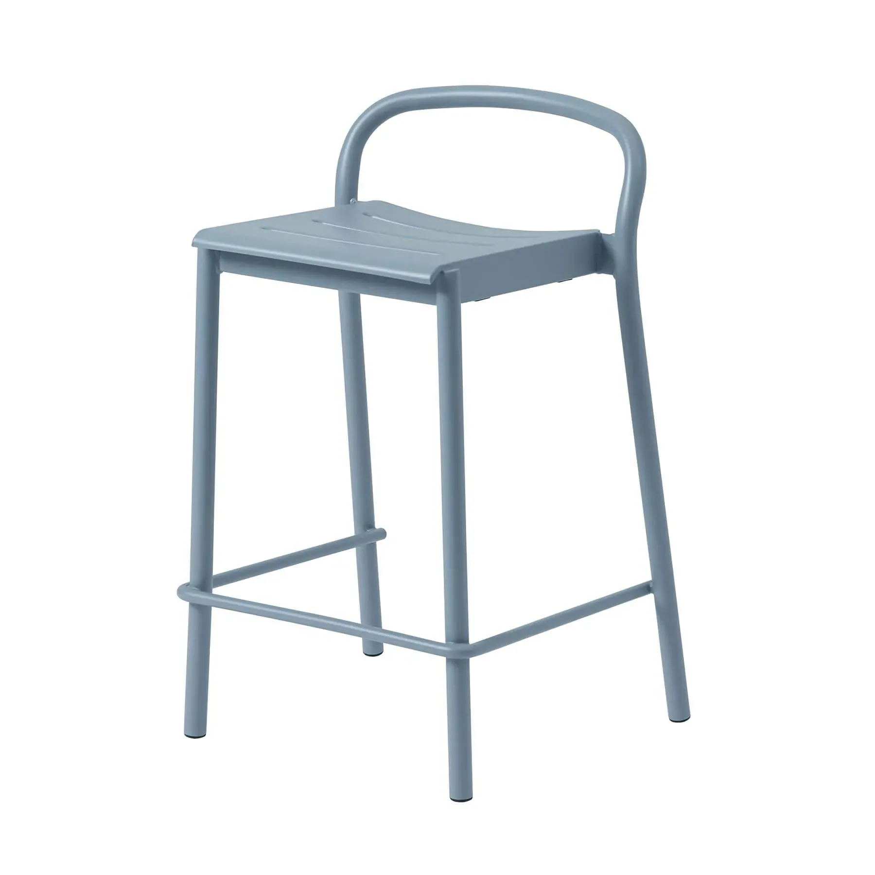 Counter Stool with Footrest - Grey, Steel
