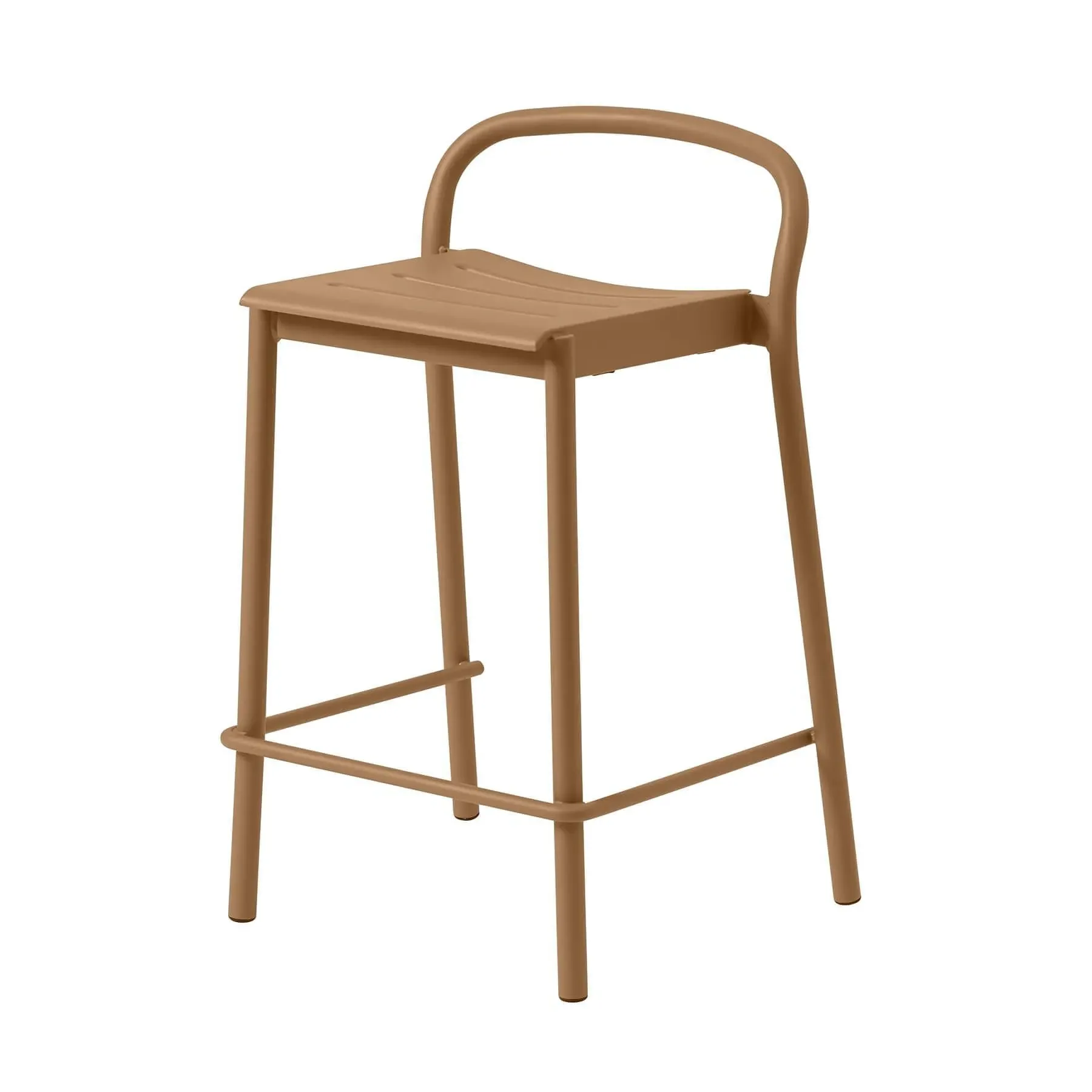 Counter Stool with Footrest - Orange, Steel