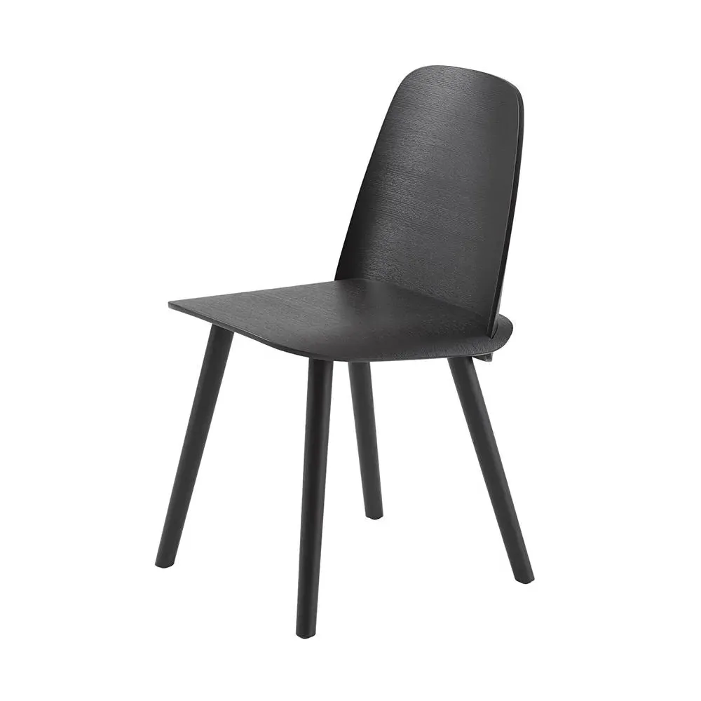 Dining Chair with Integrated Back - Black, Wood image