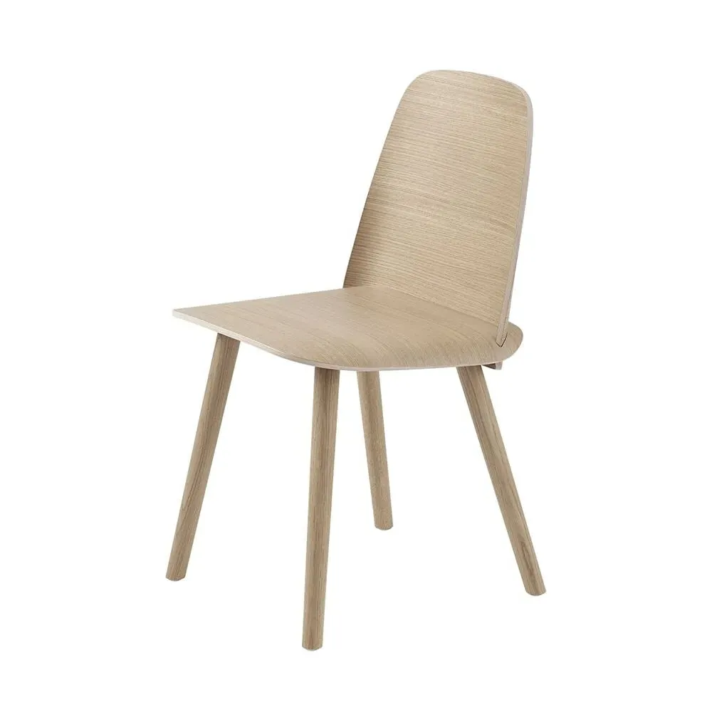 Dining Chair with Integrated Back - Oak, Wood