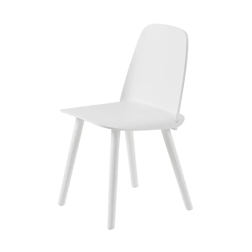 Dining Chair with Integrated Back - White, Wood
