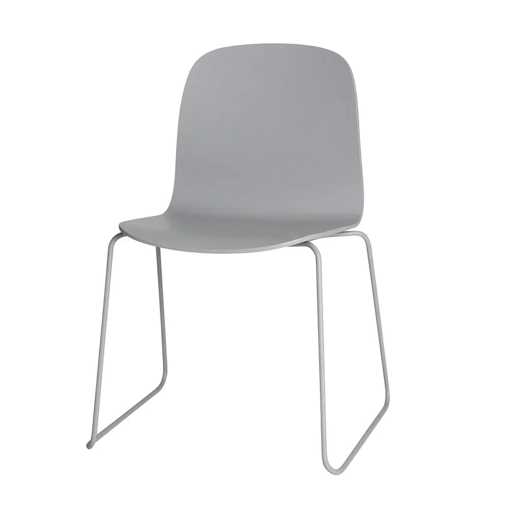 Dining Chair with Metal Legs - White, Veneer Wood
