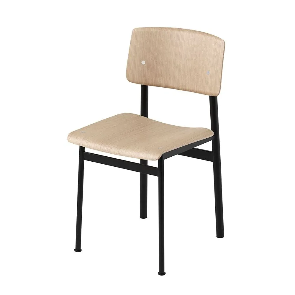 Dining Chair with Steel Frame - Green, Oak