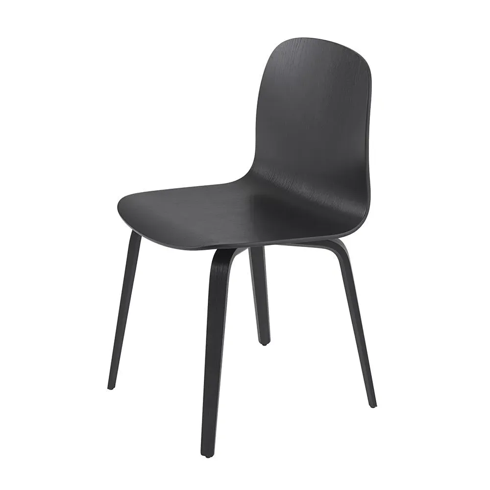 Dining Chair with Wooden Base - Oak, Veneer