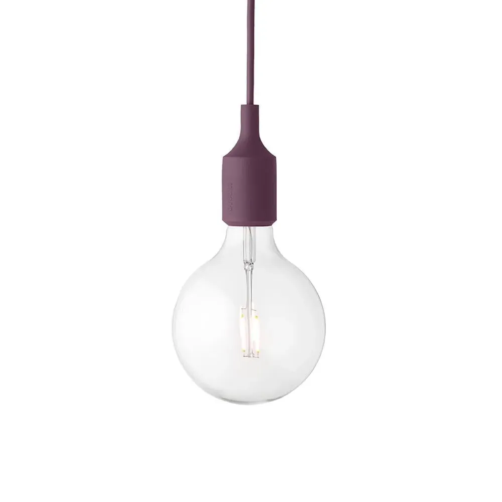 E27 Pendant Lamp - Burgundy