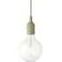 E27 Pendant Light - Beige Green, Rubber