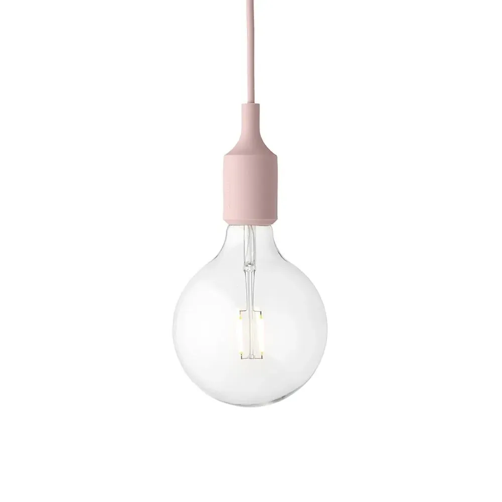 E27 Pendant Light - Beige Rose, Rubber