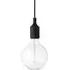 E27 Pendant Light - Black, Rubber