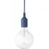 E27 Pendant Light - Pale Blue, Rubber