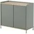 Enfold Tall Sideboard - Dusty Green, Oak