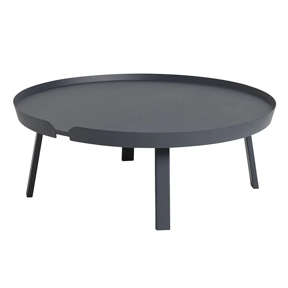 Extra Large Round Coffee Table - Anthracite, Wood