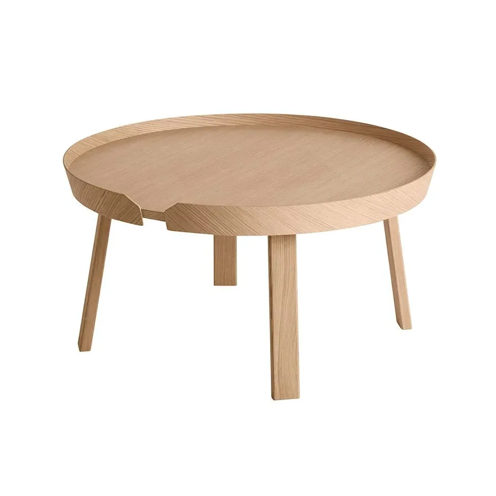 Extra Large Round Coffee Table - Oak, Wood