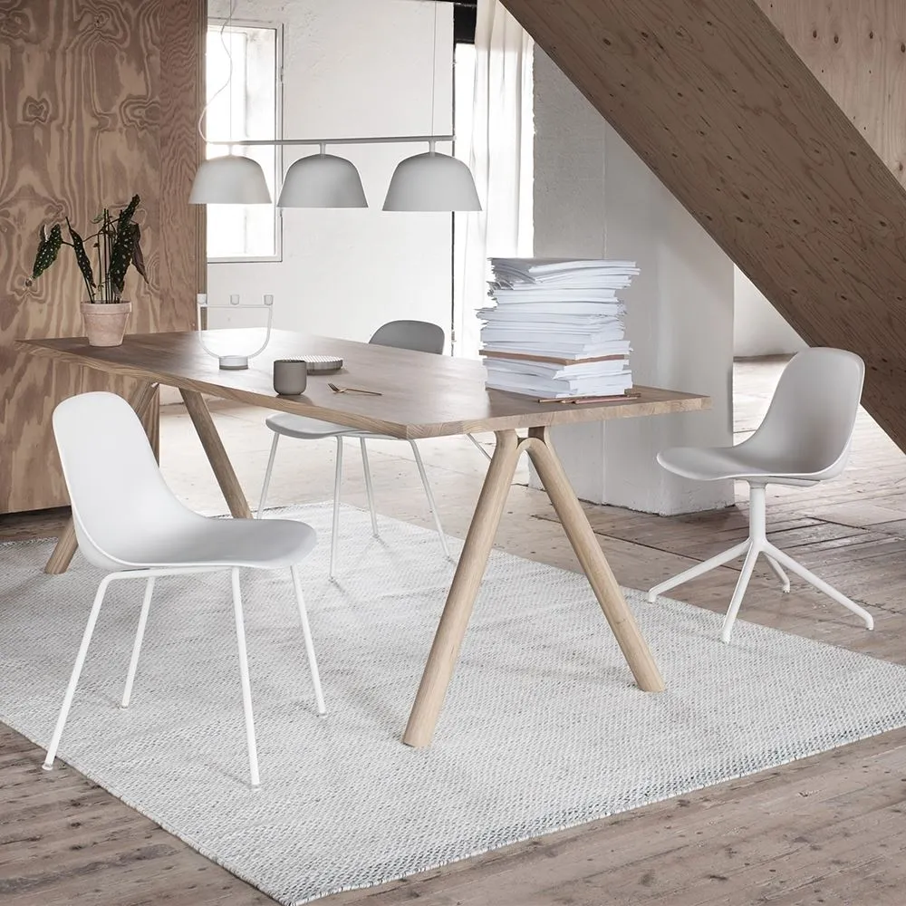 Fiber Side Chair with Sled Base - Black