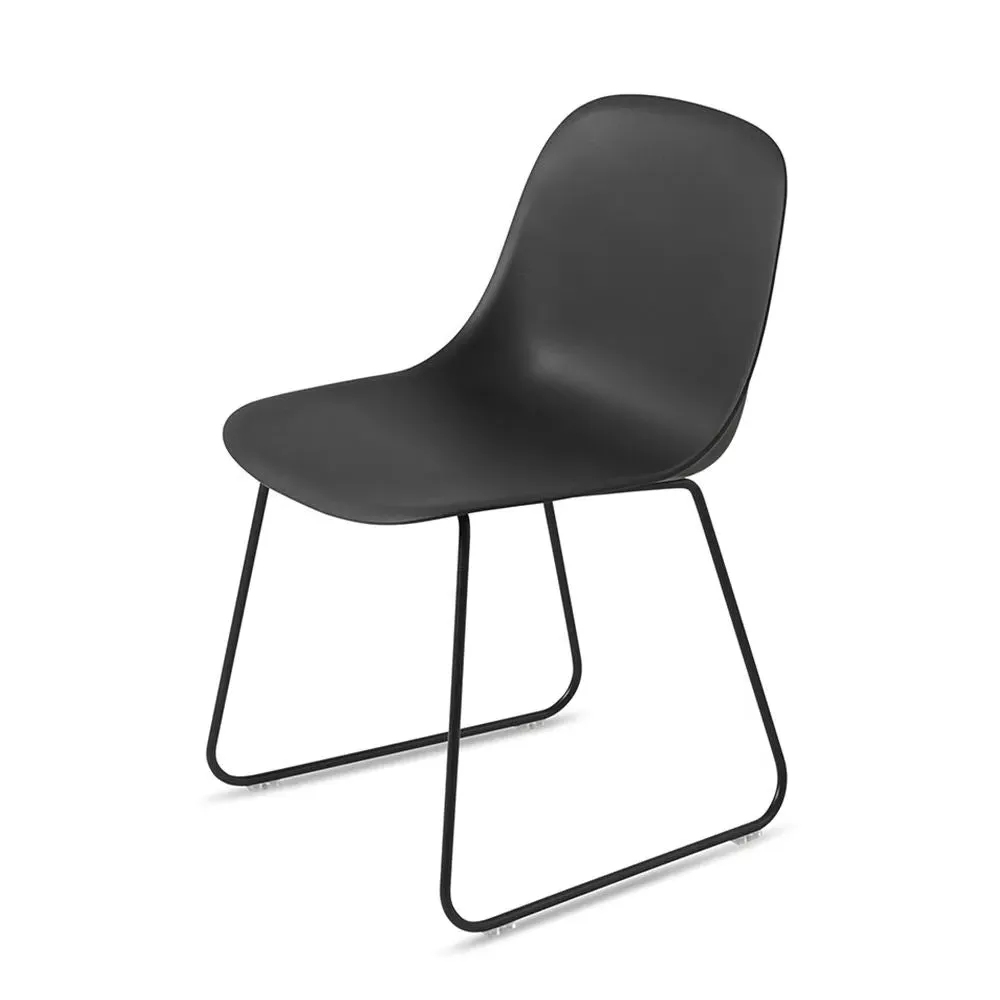 Fiber Side Chair with Sled Base - Black image