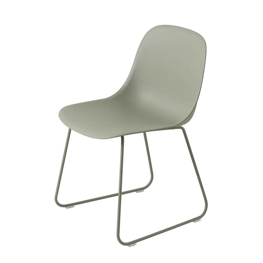 Fiber Side Chair with Sled Base - Natural White