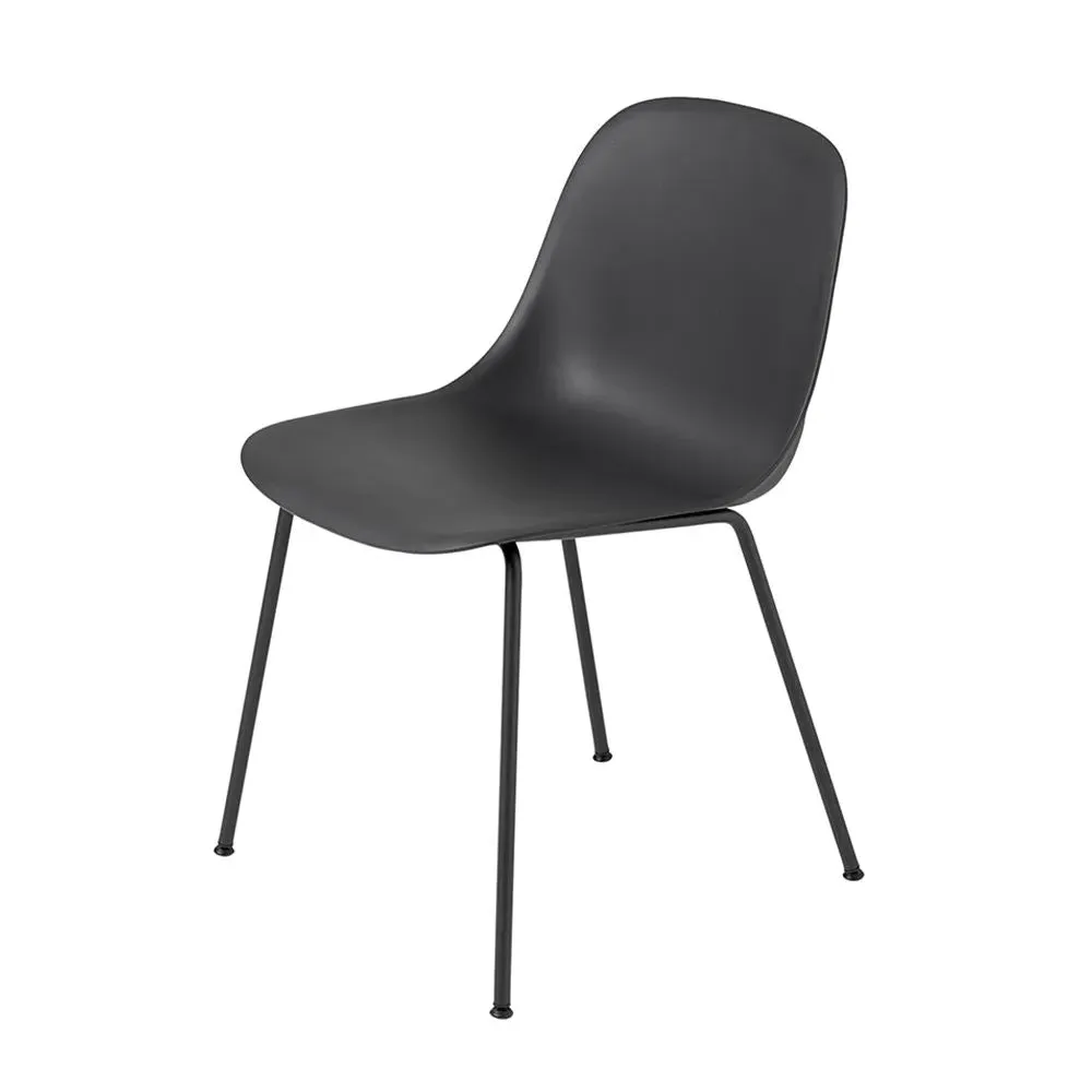 Fiber Side Chair with Tube Base - Black