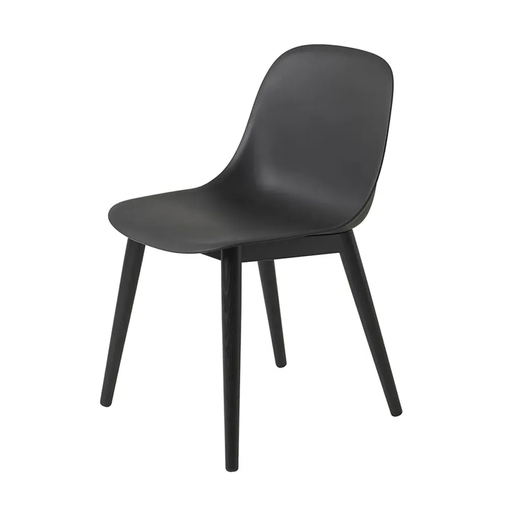 Fiber Side Chair with Wood Base - Ochre, Oak