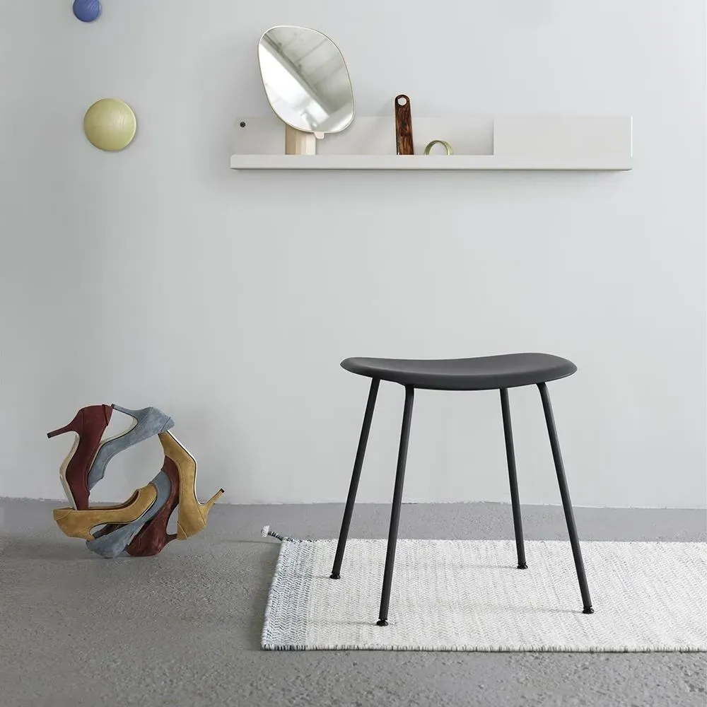 Fiber Tube Base Stool - Black