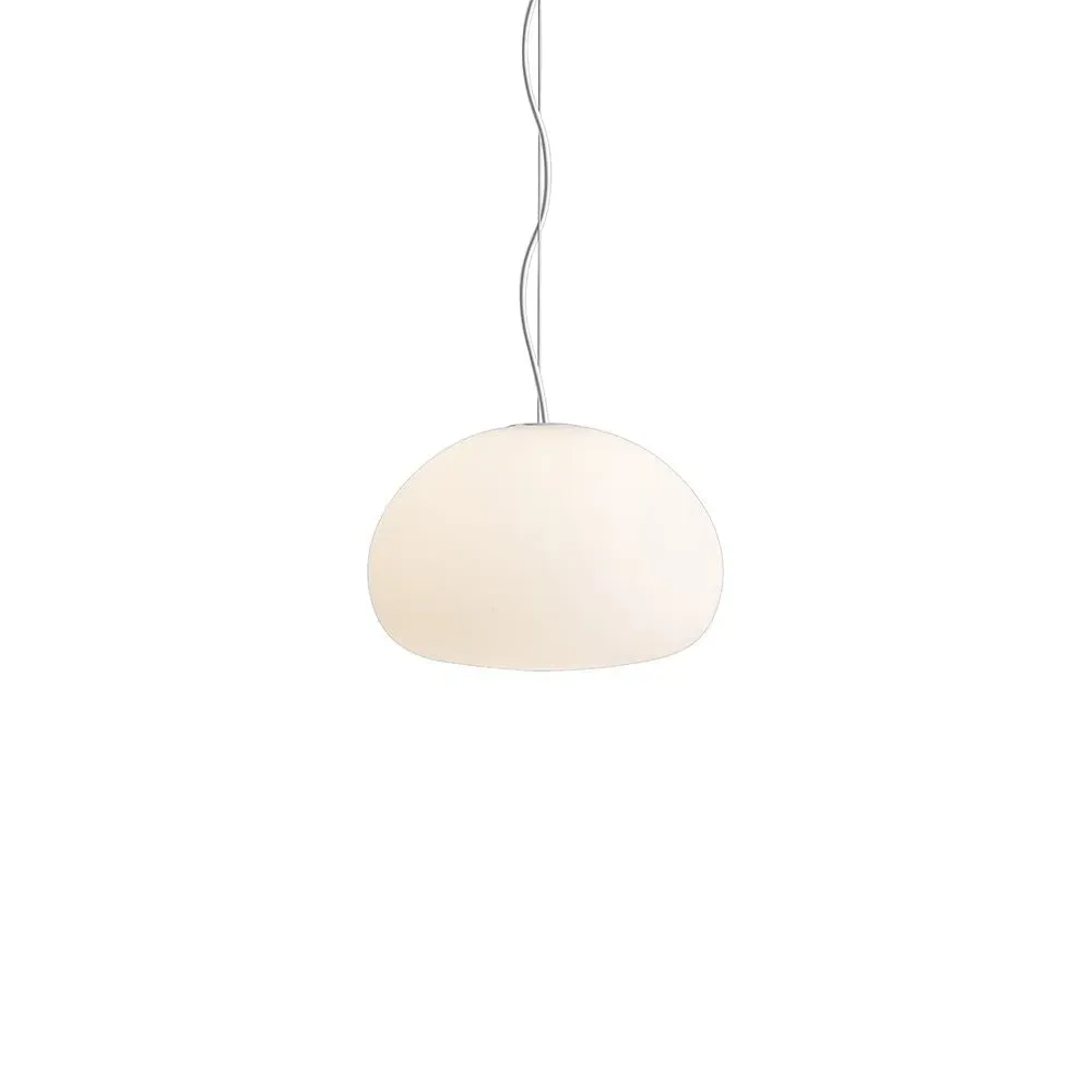 Fluid Large Pendant Light - Opal White, Frosted Glass