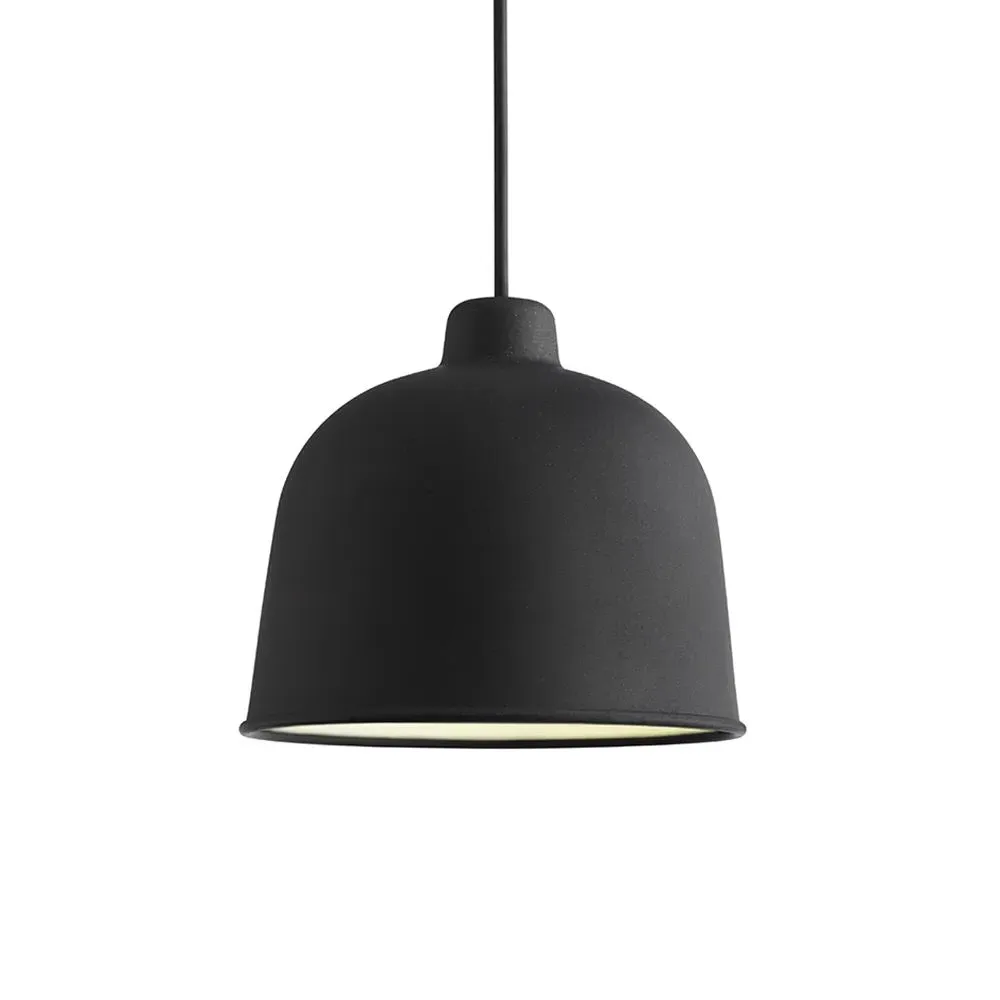Grain Pendant Light - Black, Bamboo Plastic