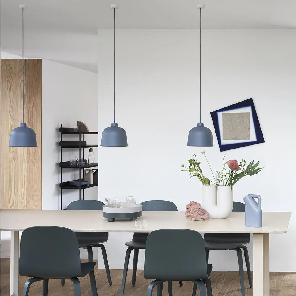 Grain Pendant Light - Dark Green, Bamboo