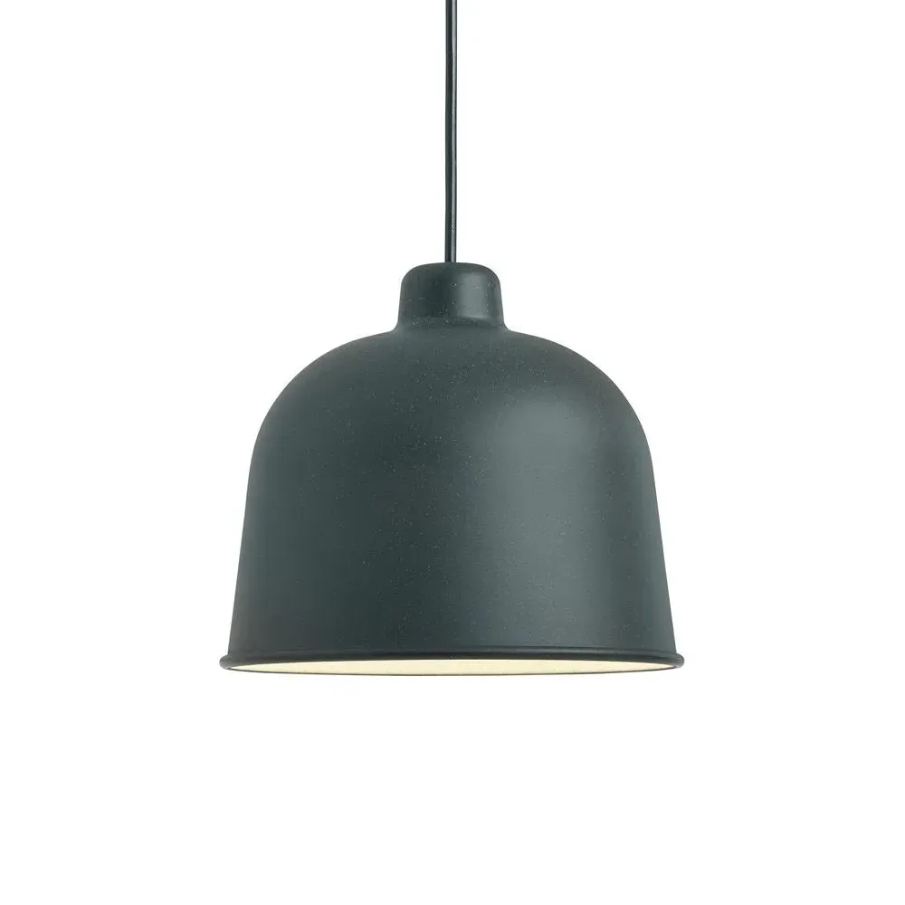 Grain Pendant Light - Dark Green, Bamboo