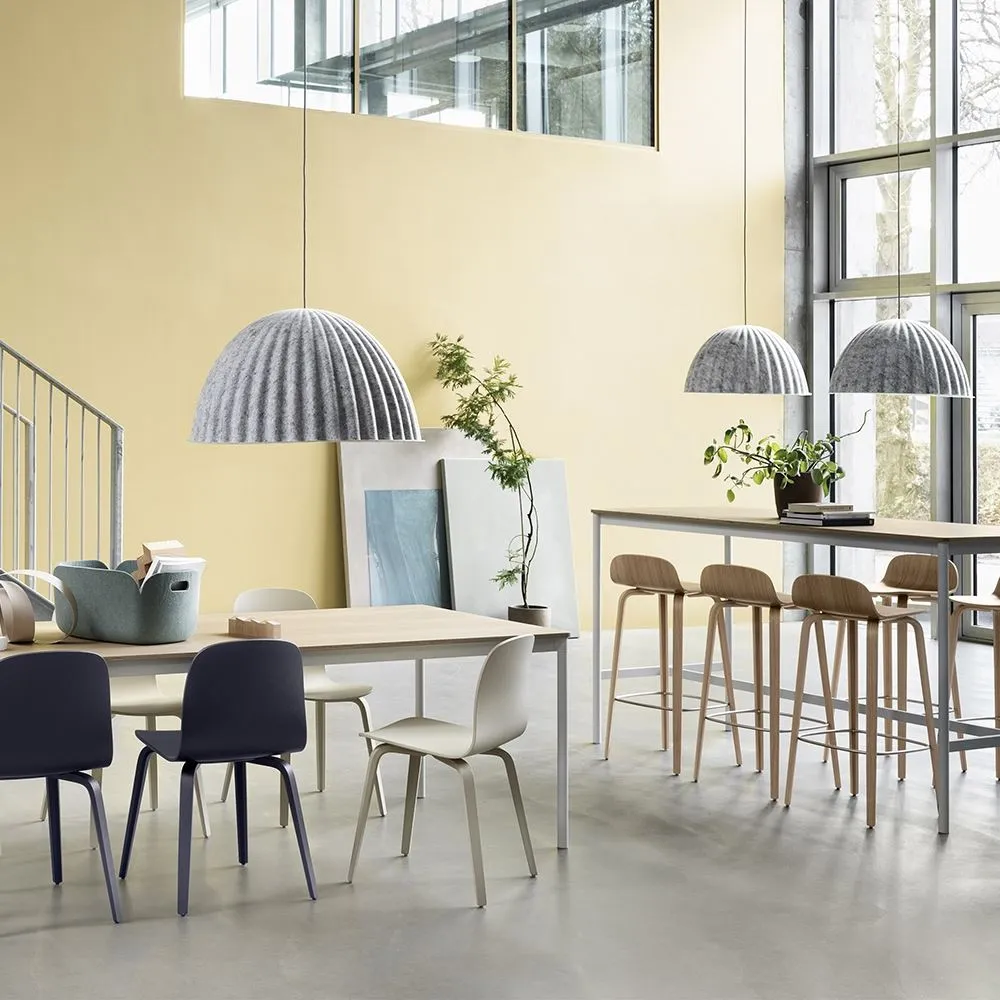 Large Bell Pendant Light - Black, Felt