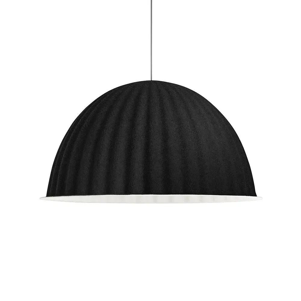 Large Bell Pendant Light - Black, Felt