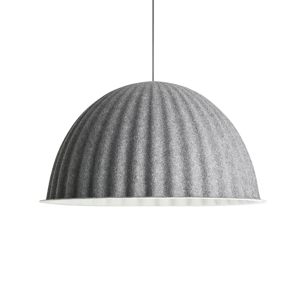 Large Bell Pendant Light - Grey, Felt