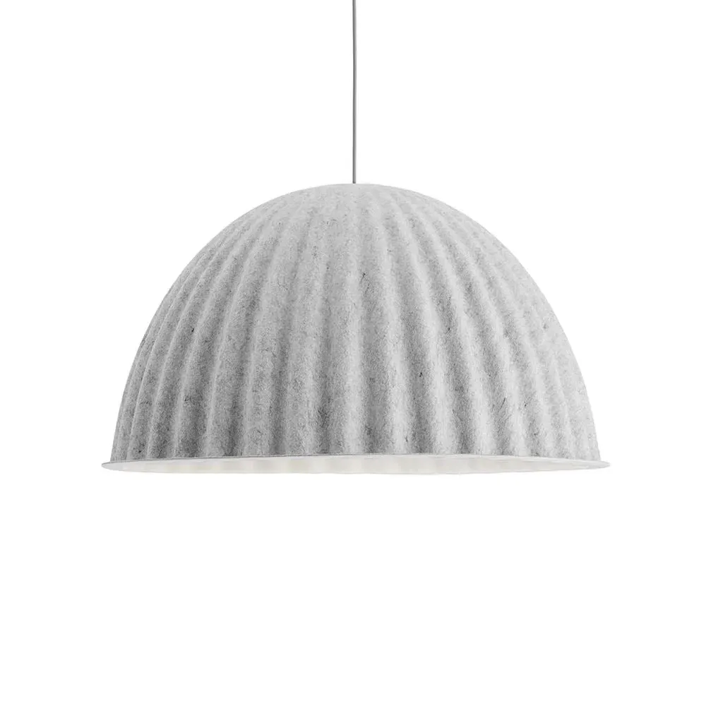 Large Bell Pendant Light - White, Felt