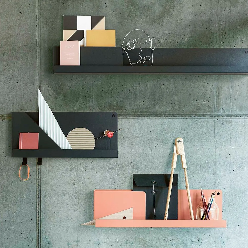 Large Folded Wall Shelf - Olive, Steel