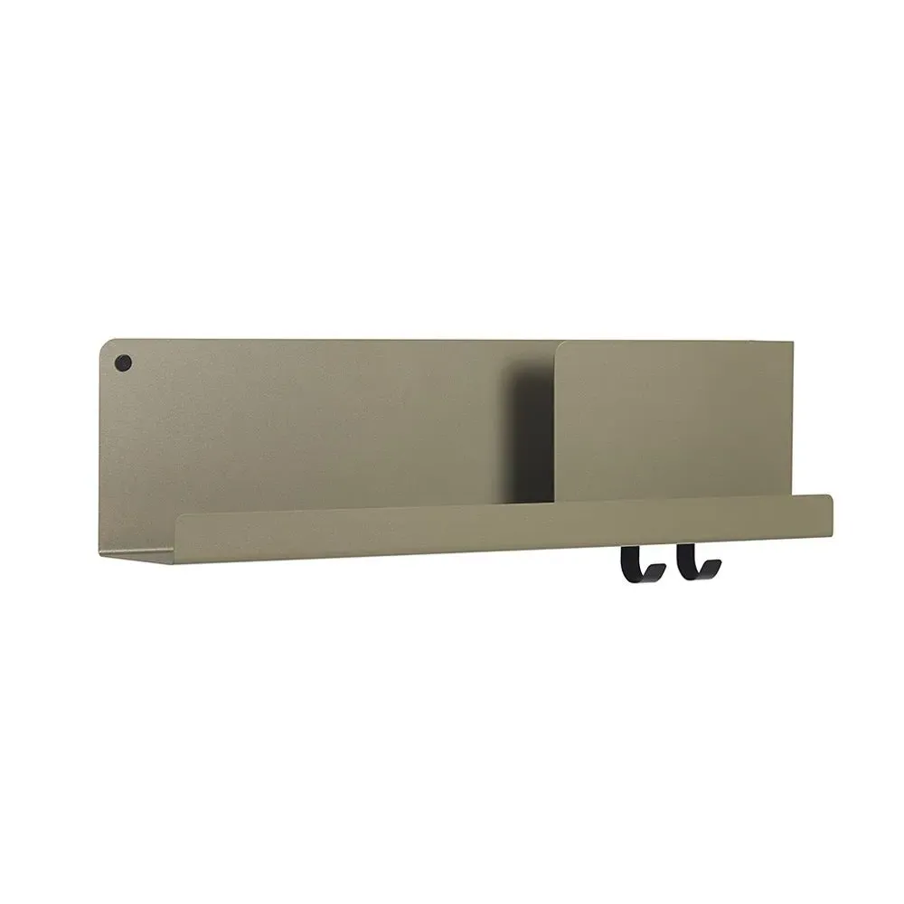 Large Folded Wall Shelf - Olive, Steel