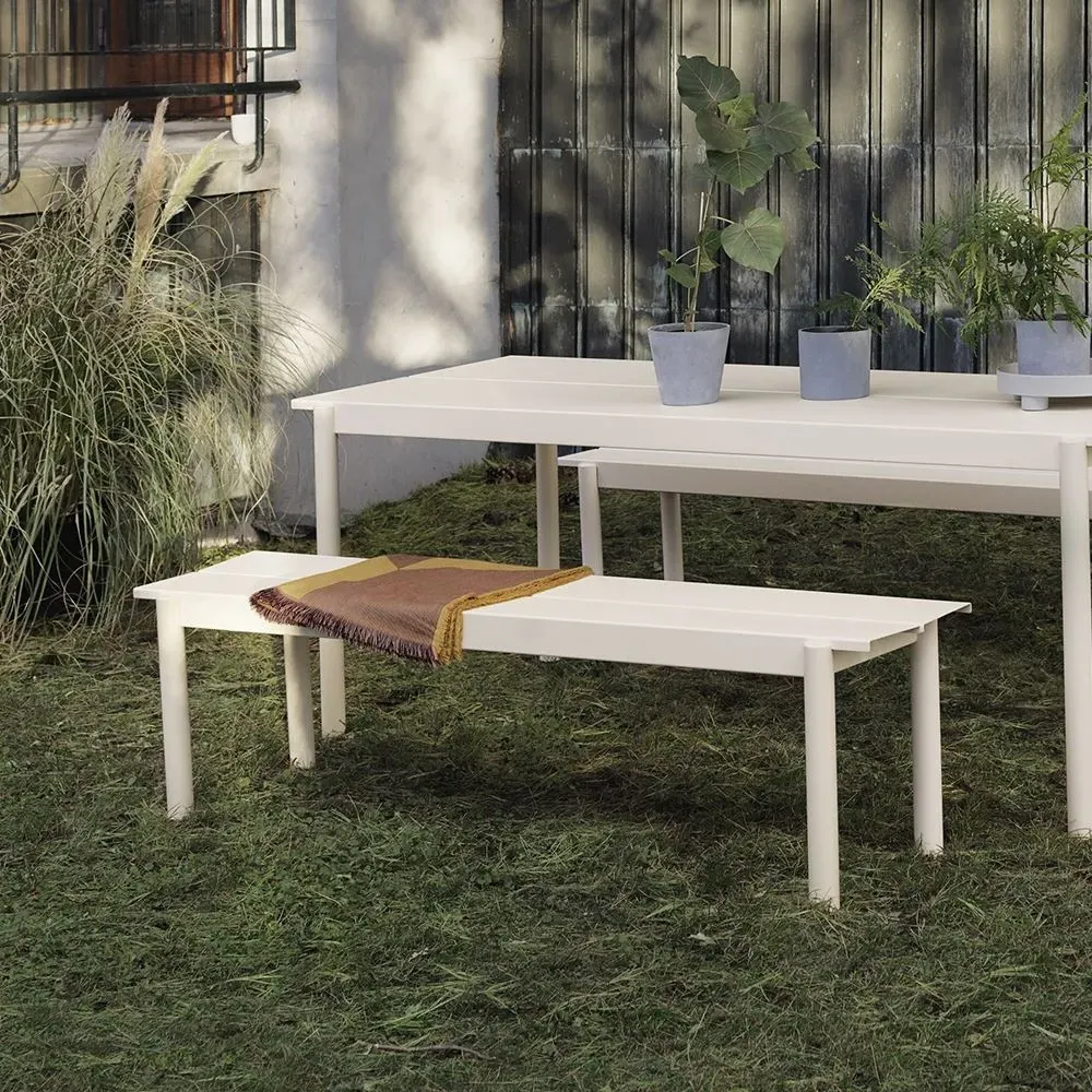 Large Garden Bench with Drainage - Green, Steel