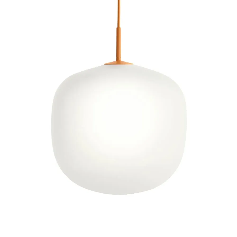 Large Pendant Light - Orange, Glass