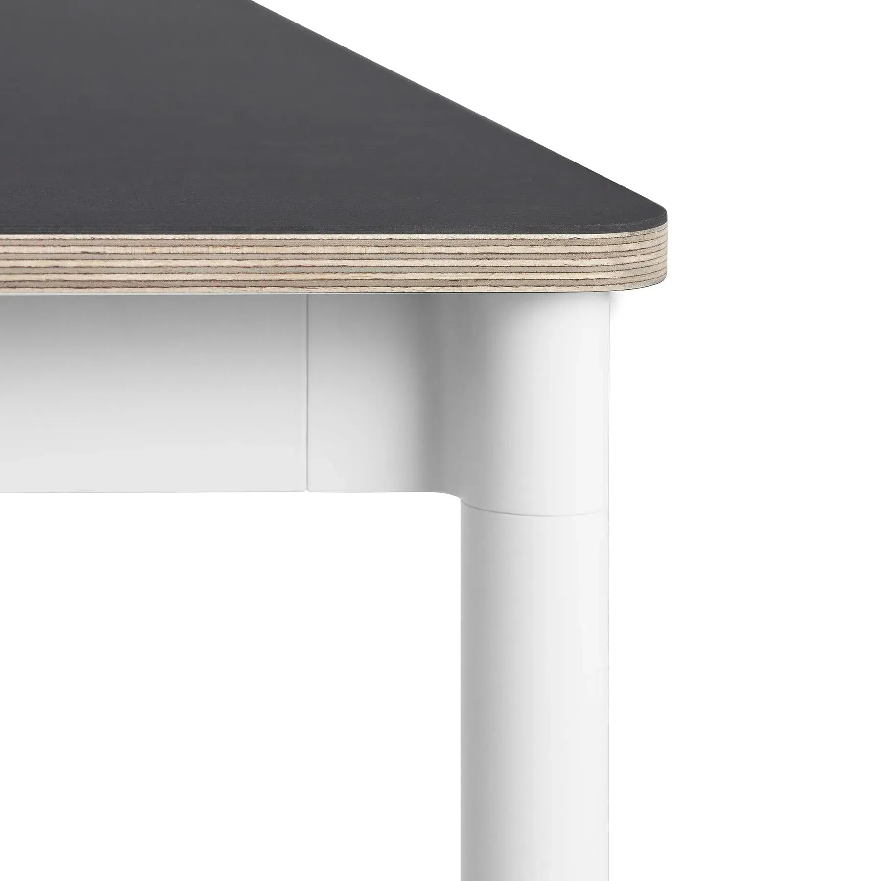 Large Rectangular Dining Table - Black, Linoleum