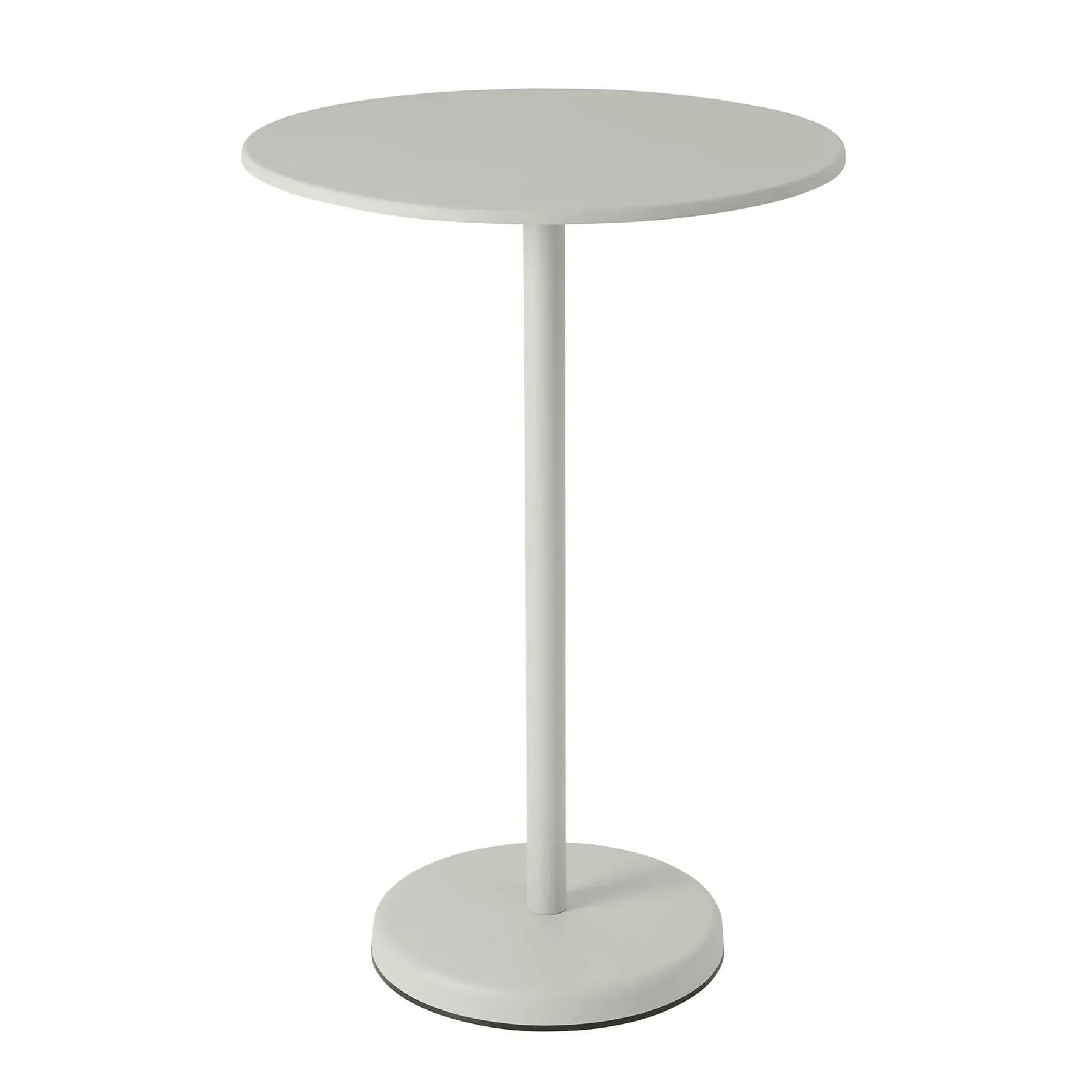 Linear High Round Steel Cafe Table - Black