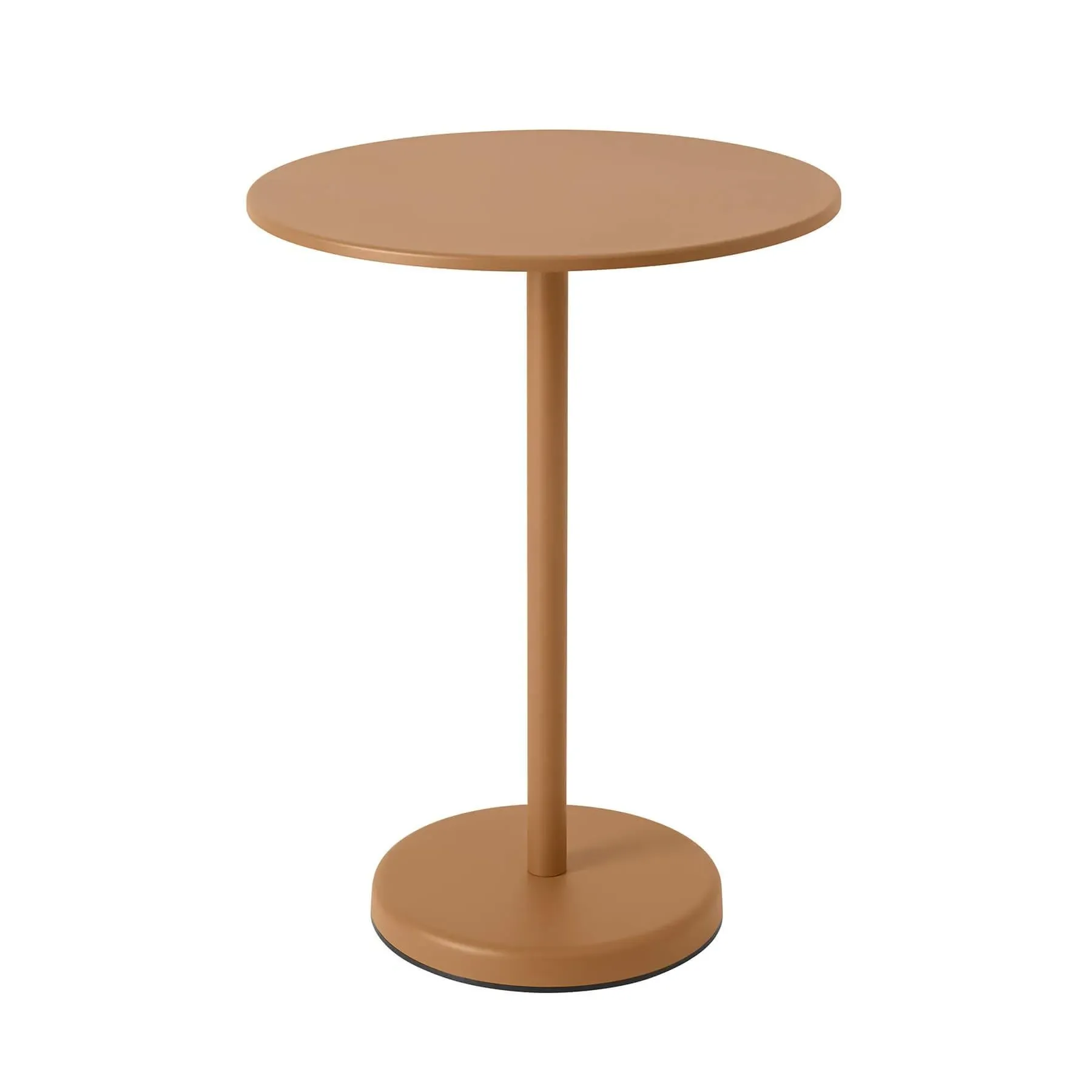 Linear High Round Steel Cafe Table - Dark Green