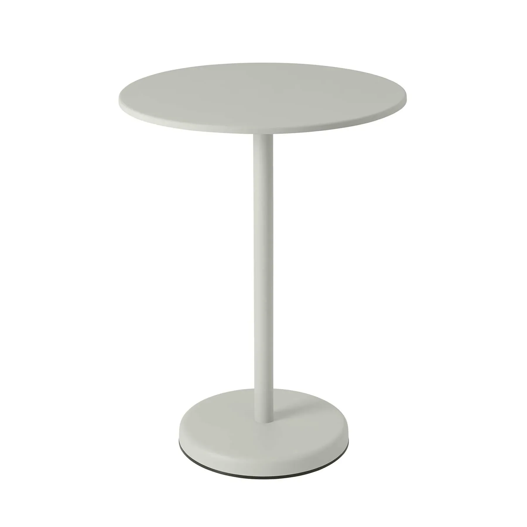Linear High Round Steel Cafe Table - Grey