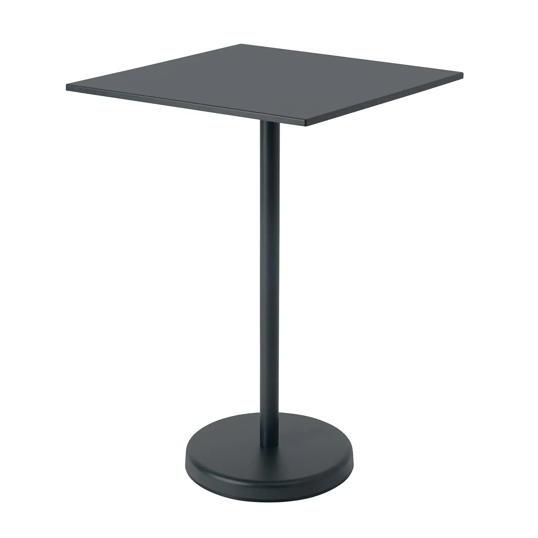 Linear High Steel Cafe Table - Burnt Orange