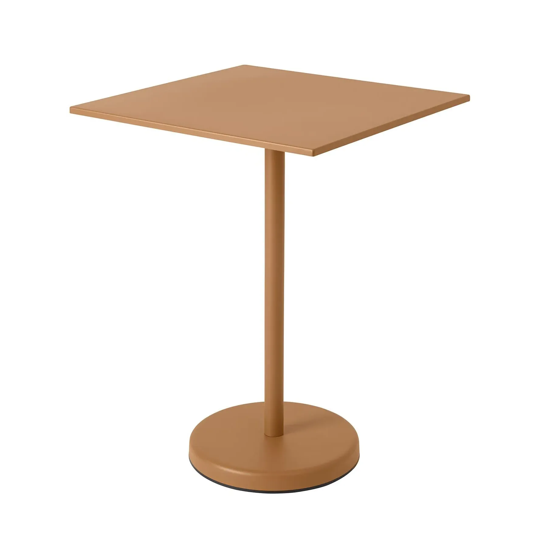 Linear High Steel Cafe Table - Burnt Orange
