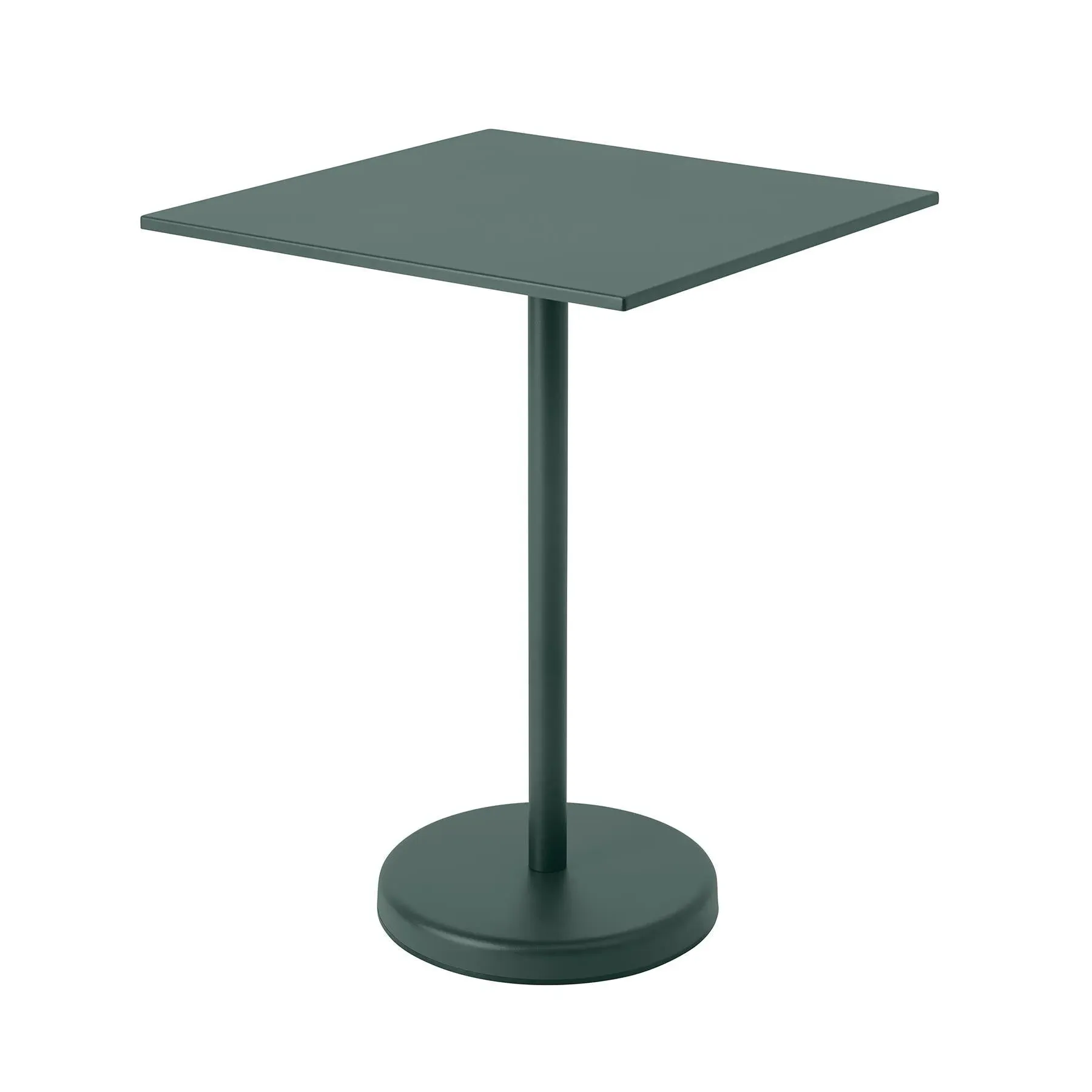 Linear High Steel Cafe Table - Dark Green