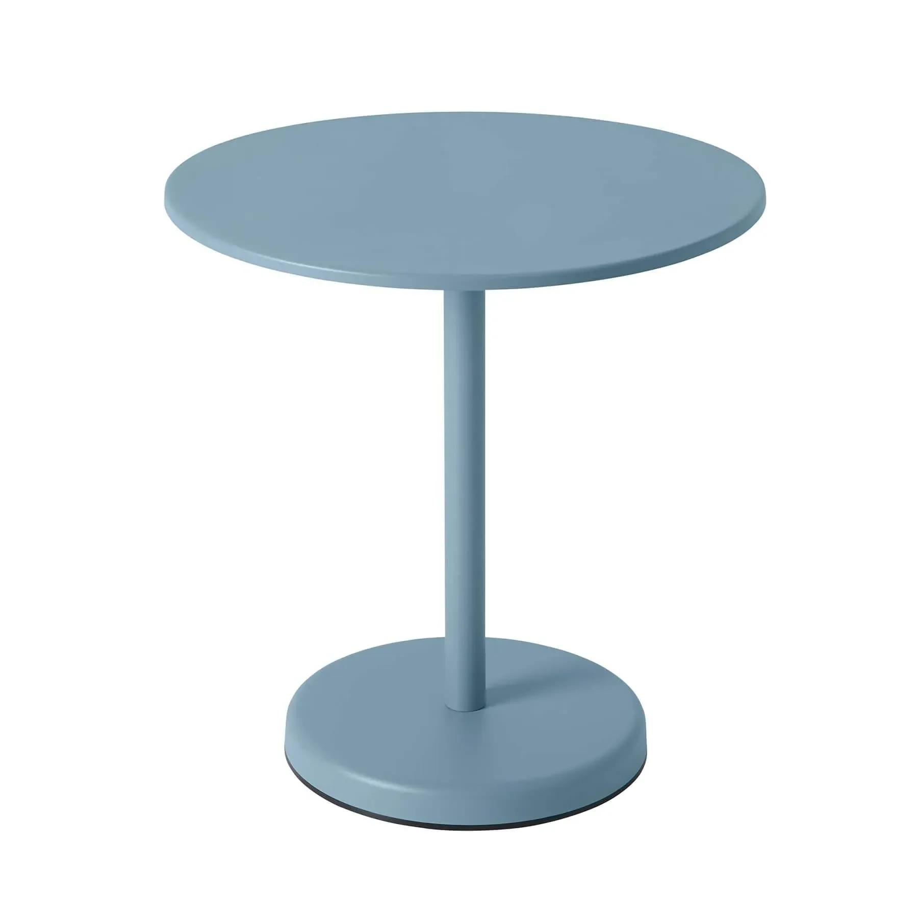 Linear Round Steel Cafe Table - Black