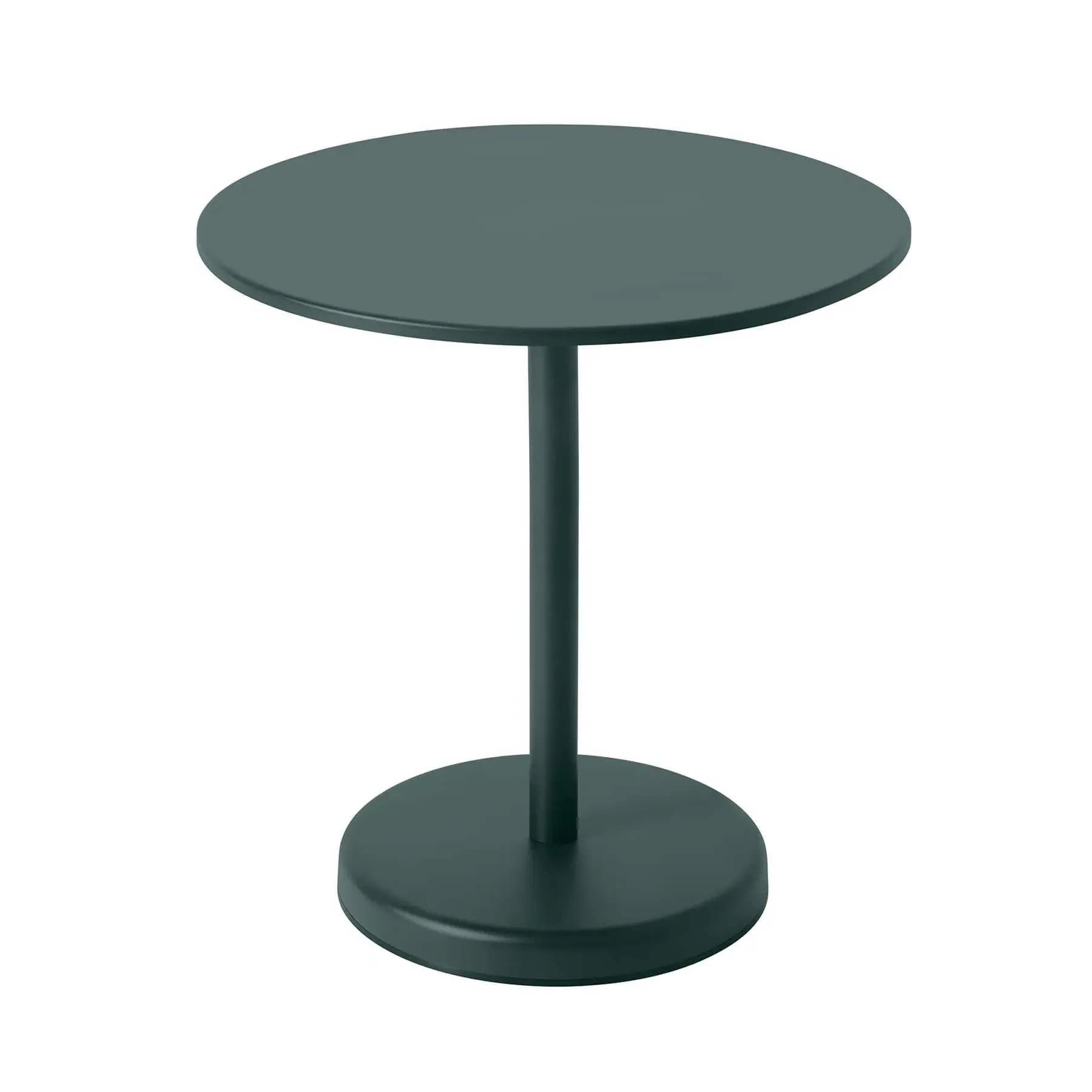 Linear Round Steel Cafe Table - Black