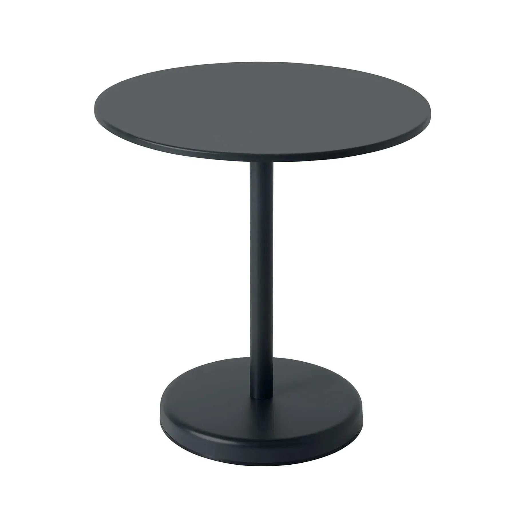 Linear Round Steel Cafe Table - Dark Green