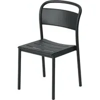 Linear Steel Side Chair - Black