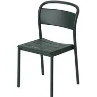 Linear Steel Side Chair - Dark Green